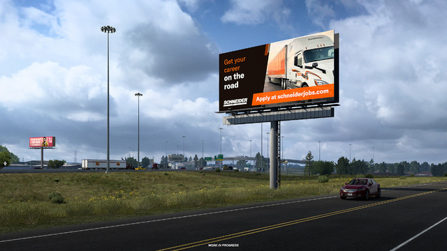 『American Truck Simulator』ゲーム内に米国大手運送会社の“本物の求人広告”が登場