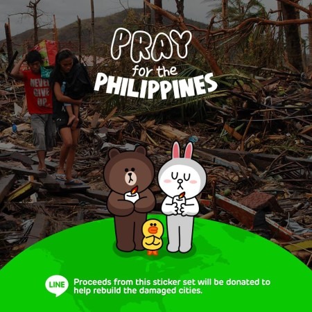 LINE株式会社  が、同社が提供中のメッセージングアプリ「  LINE  」の全世界のリージョンにて台風30号によるフィリピンの被災者を支援するチャリティ用スタンプ「Pray for the Philippines」の販売を開始した。