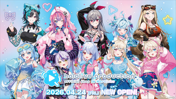 原宿に「ホロライブ」公式ショップが誕生！カラフルポップ衣装の