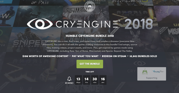 Cryengine使用作品やアセットファイルが格安で手に入る Humble Cryengine Bundle 18 開始 Gamebusiness Jp