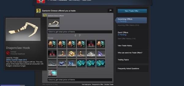 Steamにて Dota 2 高額アイテムを装った 偽アイテム が登場 搭載ゲームはストア削除へ Gamebusiness Jp