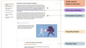 Google開発「学校の教科書」、生徒の興味に合わせて生成AIが内容を変える（生成AIクローズアップ） 画像