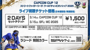 『スト6』バトルハブ内でも配信！ 「CAPCOM CUP 12」「SFL: WC 2025」のチケット価格が改定に 画像