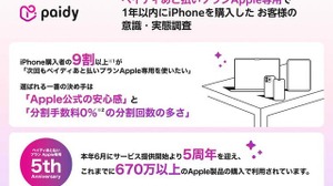 iPhone購入者の9割超が「ペイディあと払いプランApple専用」の再利用を希望【Paidy調査】 画像