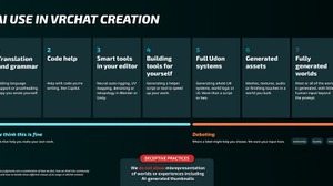 VRChat、AI利用に関する見解を発表―サムネイル規定を更新、AI生成の扱いは議論継続 画像
