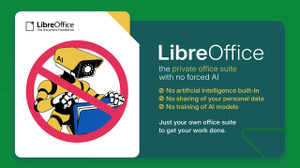 無料オフィスアプリLibreOffice「no AI」で特色打ち出す。文書を無断でクラウドに送らないなど安全性アピール 画像