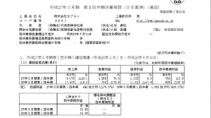 カプコン、平成27年3月期第1四半期決算を発表 ― タイトル不足で、純利益7.5％減の7億6500万円に 画像