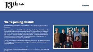Oculus VR、スウェーデンの3Dモデリング＆AR企業の13th Labを買収 画像