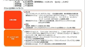 gumiの第3四半期はQonQで減収減益・・・2015年度のカギを握るタイトルラインナップも明らかに 画像