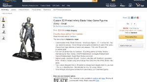 Amazon、ゲームキャラの3Dプリンタ製フィギュアを販売開始　カスタマイズも可能 画像