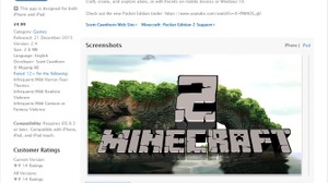 App Storeに『Minecraft』続編を名乗る偽アプリが出現・・・現在は削除済み 画像