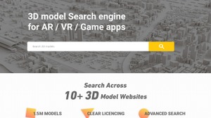MESON、3D CGモデル無料検索サービス「heymesh」を開始…価格やポリゴン数でフィルタリングも 画像