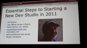 【GDC2011】自分のゲームスタジオを持つにはどうしたらいい? 画像
