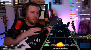 海外ストリーマーによる、DMCAに抵触しない『Guitar Hero』配信―演奏音は全て口から 画像