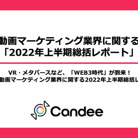 これからはVR/メタバースの時代がくる―Candeeが動画マーケティング業界2022年上半期の総括レポートを発表 画像