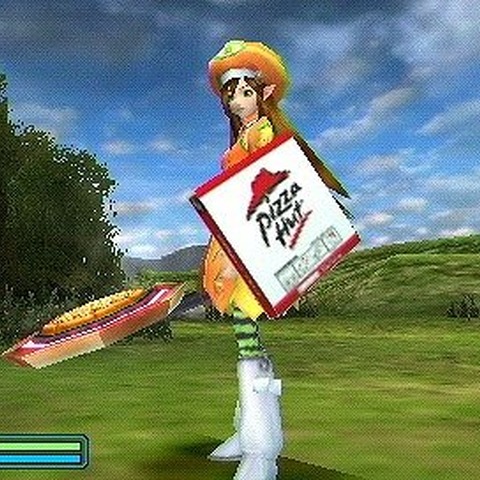 『ファンタシースターポータブル2』内にピザハットが出店〜ゲーム内広告 画像