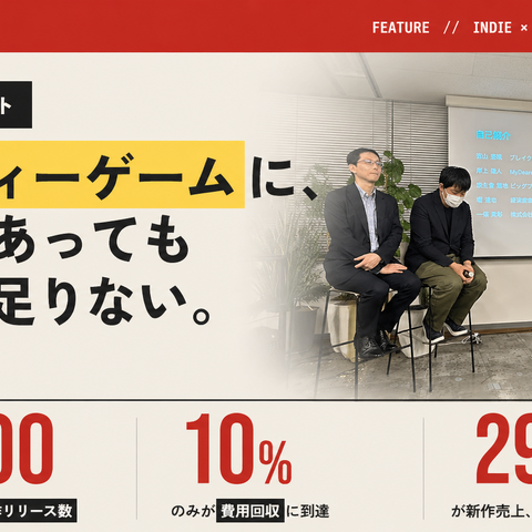 日本のインディーゲームには支援があっても投資が足りない。高まる期待と厳しさ増す市場環境をどのように乗り越えるか？ 画像