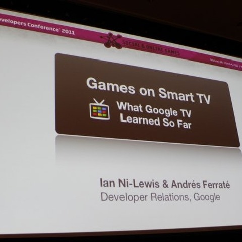 【GDC2011】グーグルが語るスマートTVにおけるゲーム 画像