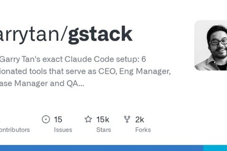 20人分の効率化。Y Combinator CEO独自開発のClaude Code用カスタムスキル「gstack」が無料公開。本業の傍ら1日1万行以上の実用的なコードを出力（生成AIクローズアップ） 画像