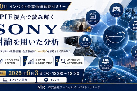 ソーシャルインパクト・リサーチ、ソニーを題材に「圏論×GPIF視点」で企業価値を読み解くセミナーを6月開催 画像