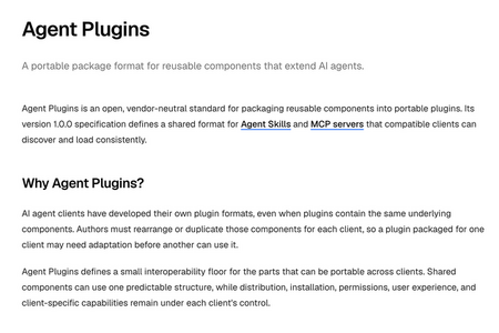 「Agent Plugins 1.0.0」発表、異なるAIエージェント間でもスキルやMCPサーバ設定が共通化へ。Microsoft、OpenAI、AWS、Googleらが支持するが、そこにAnthropicはいない（Publickey） 画像