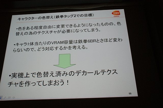 CEDEC初日の6日は、「2体から4体！？ 〜鉄拳タッグトーナメント2における描画システムと負荷削減について〜 」と題して、バンダイナムコゲームスの堂前嘉樹氏による『鉄拳 タッグトーナメント2』のプログラムセッションが行われました。