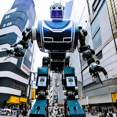 こちらも筆者が出力した「東京にいる巨大なロボット」