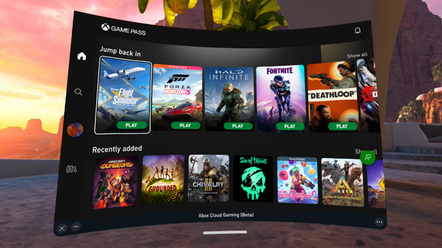 Xbox Cloud GamingがMeta Questストアに登場―Xboxコントローラーをヘッドセットに接続してゲームできる未来が近づく