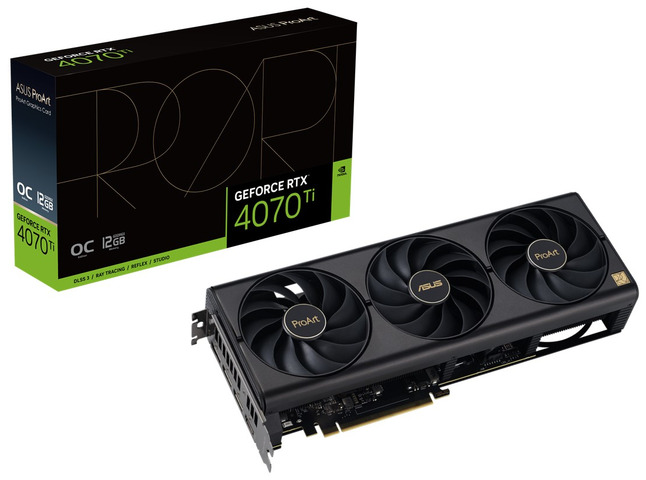 ASUS、クリエイター向けブランド「ProArt」より「GeForce RTX 4070 Ti」初搭載のグラフィックボードを発表