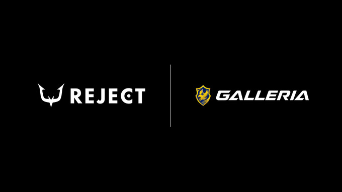 プロeスポーツチームの「REJECT」、ゲーミングPCブランド「GALLERIA」とのスポンサーシップ契約締結