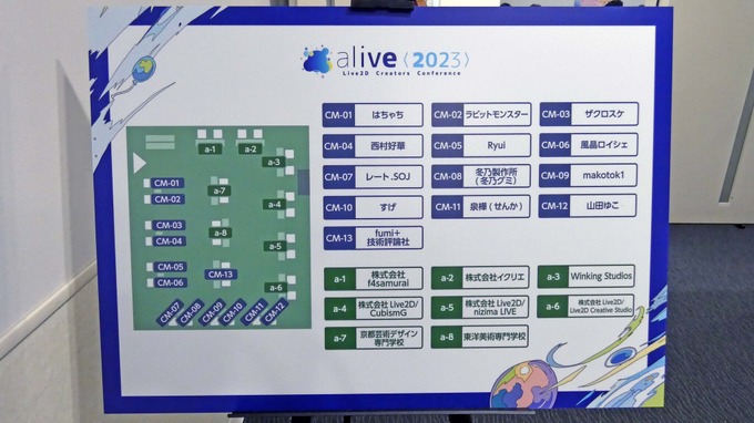 Live2D「alive 2023」4年ぶりの現地開催―アニメーションへのこだわりが目を惹く企業／個人クリエイターの展示が並ぶ【会場レポート】