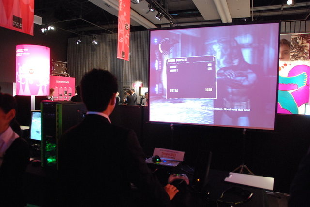 デジタルコンテンツエキスポ2009の「国際3D Fair」では、立体視によるゲームも出展されていました。