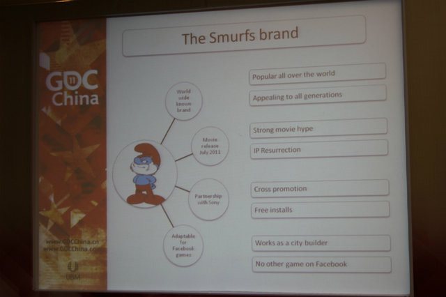 Unisoft ChengduのRichard Tsao氏はGDC China 2011にて「The Smurfs & Co: How to develop a successful Facebook game in China」(どのようにして成功するフェイスブックゲームを中国で開発するか)という講演を行いました。