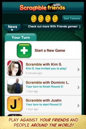昨日新タイトル『  Hidden Chronicles  』をリリースしたばかりの米大手ソーシャルゲームディベロッパー  ジンガ  だが、本日さらにiOS向けの新ソーシャルゲーム『Scramble With Friends』をリリースした。ダウンロード価格は250円だが無料のお試し版も用意されている。