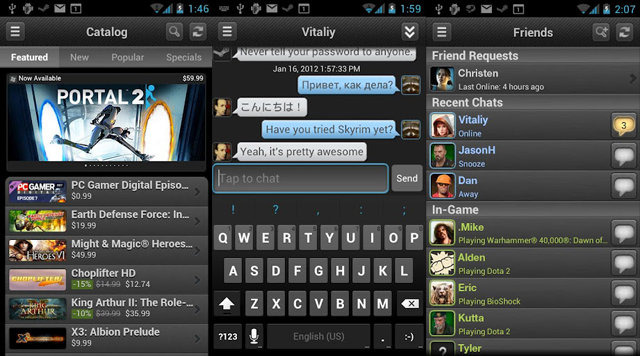 本日Valveは、スマートフォン向けのSteamアプリとなる『 Steam Mobile 』を発表、 App Store と Android Market にてベータ版を無料公開しました。