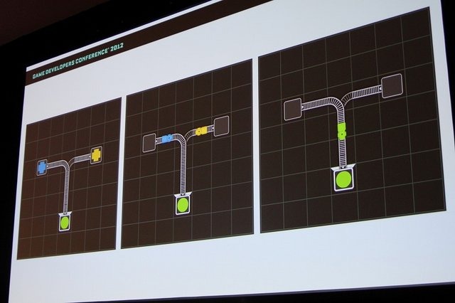 GDC最終日の最後のコマではiPhoneの人気ゲーム『Trainyard』と『Cut tthe Rope』のゲームデザインポストモーテムが行われました。まずはMagiculeのMatt Rix氏による『Trainyard』の講演から紹介します。