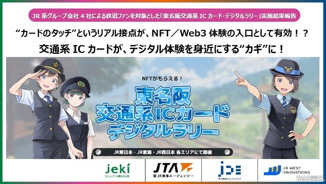 JR4社、鉄道車両の限定NFTが獲得できるデジタルラリーの結果を公開…7割が初NFT、ゲーム『ソダテツ』活用者は約8割が複数スポットを訪問