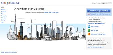 米Googleが、同社が提供する3DCGツール「  SketchUp  」をGPS開発企業の  Trimble  に売却すると発表した。