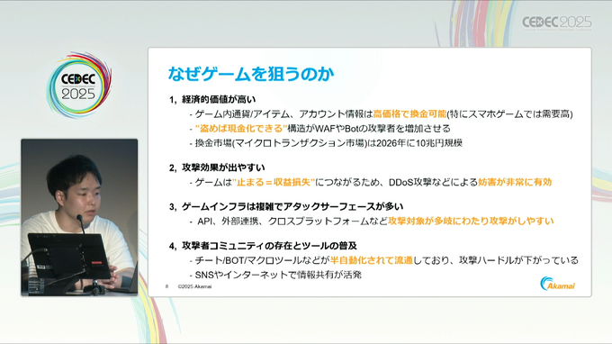 DDoS・Bot攻撃との“いたちごっこ”に終止符を──AkamaiとCygamesが語る、費用対効果と自動化を両立するセキュリティ戦略【CEDEC2025レポート】