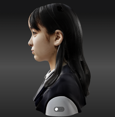 高精度の2D→3DモデリングAIサービスのHitem3Dが4面図入力に対応したので人物で試したらリアルすぎた（CloseBox）