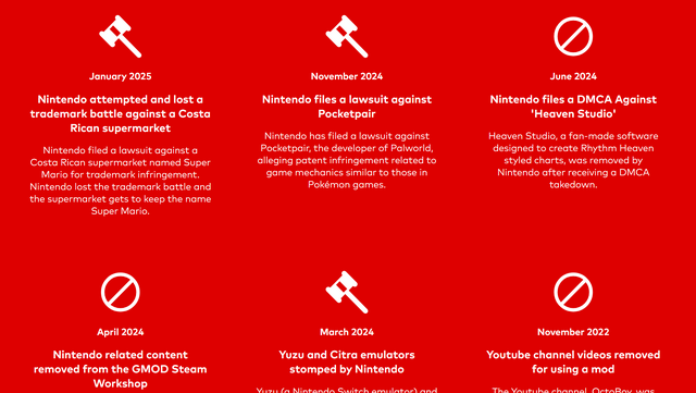 『パルワールド』訴訟で注目集める―任天堂関連の裁判をまとめた海外サイト