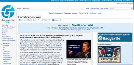 米カリフォルニアに拠点を置くゲーミフィケーション企業の  Badgeville  が、HTML5で構築された仮想空間サービスを運営する  Gamify  よりゲーミフィケーションに特化したWikiコミュニティ「  Gamification.org  」を買収した。金額や条件などは明らかにされていない。