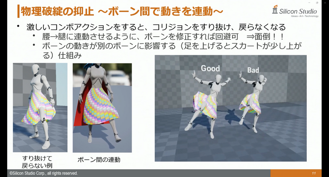 シリコンスタジオの最新ソフトウェアで自然なポストエフェクトと破綻のない“揺れもの”表現を！ ミドルウェア「YEBIS4」とUEプラグイン『Bone Dynamics』が解説されたセッションをレポート【GTMF 2025】