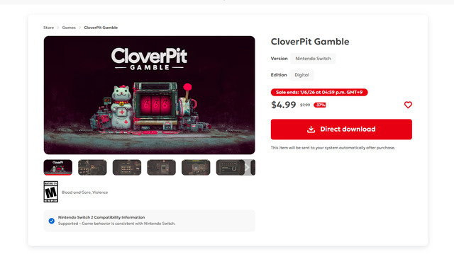100万本突破スロットローグライト『CloverPit』の偽物が海外スイッチ向けに販売されていると注意喚起―発売直後から続く偽物との戦い