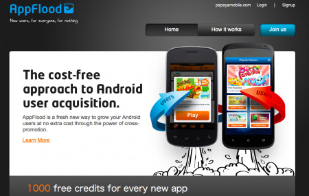 中国の  PapayaMobile  が、Android向けゲームを提供するディベロッパー向けにクロスプロモーションサービス「  AppFlood  」の提供を開始した。