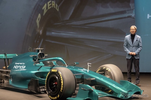新Hマークを施した2026年のホンダF1マシン（2026 Honda × Aston Martin Aramco F1 Team ニューパートナーシップ始動発表会）