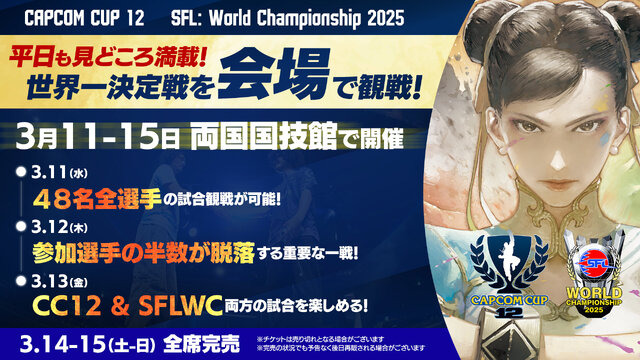 『スト6』バトルハブ内でも配信！ 「CAPCOM CUP 12」「SFL: WC 2025」のチケット価格が改定に
