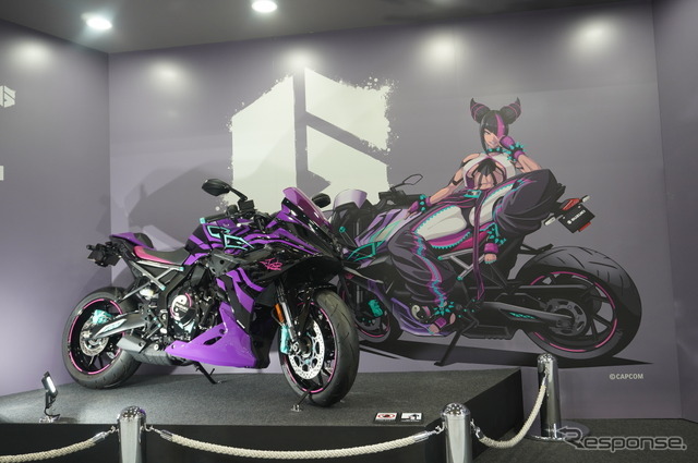 『ストリートファイター6』とコラボレーションした『GSX-8R Tuned by JURI』（大阪モーターサイクルショー2025）