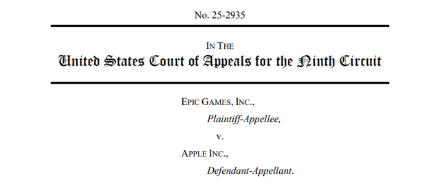 Epic Games「遅延に過ぎない」とAppleを痛烈批判。裁判所の判決執行の一時停止に再考求める