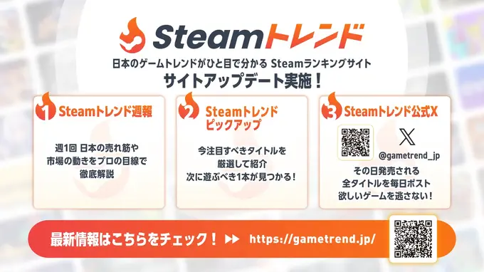 Steamの市場動向を読み解く週報コンテンツが登場——ゲーム発掘サイト「Steamトレンド」が大型アップデート